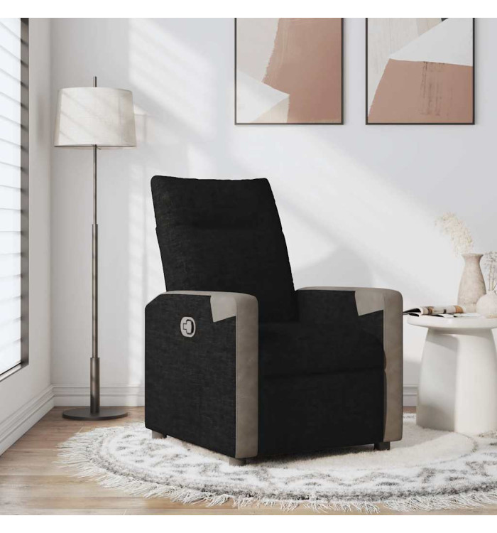 Fauteuil inclinable Noir Tissu | Mobilier & Déco