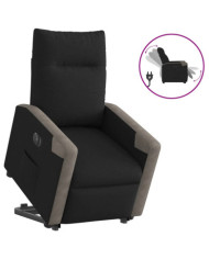 Fauteuil inclinable électrique noir tissu | Mobilier & Déco