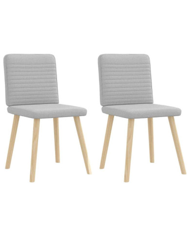 Chaises à manger lot de 2 gris nuage tissu | Mobilier & Déco