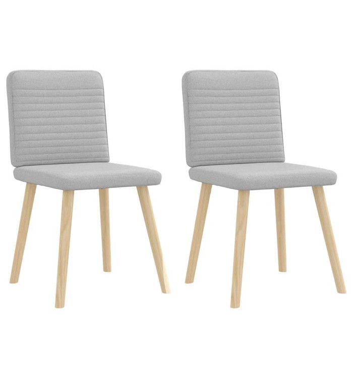 Chaises à manger lot de 2 gris nuage tissu | Mobilier & Déco