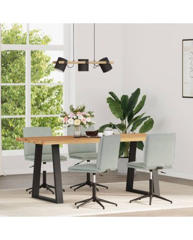 Chaises à manger lot de 4 Gris clair Velours | Mobilier & Déco