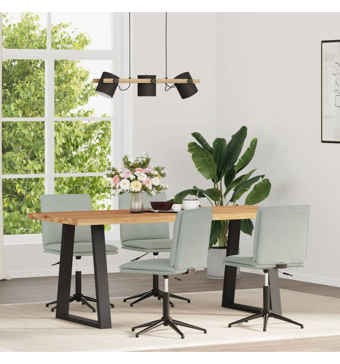 Chaises à manger lot de 4 Gris clair Velours | Mobilier & Déco