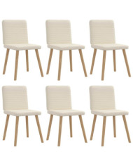 Chaises à manger lot de 6 Lin | Mobilier & Déco