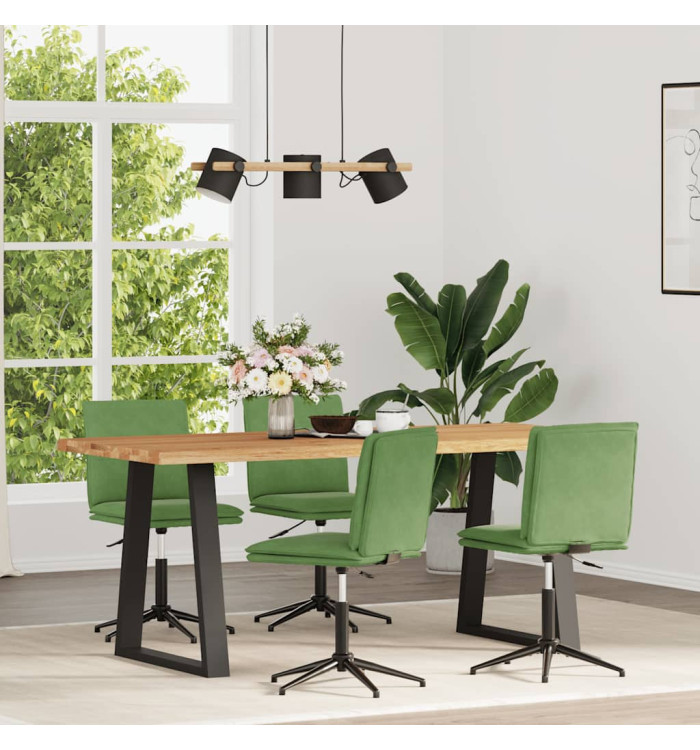 Chaises à manger lot de 4 vert clair velours | Mobilier & Déco