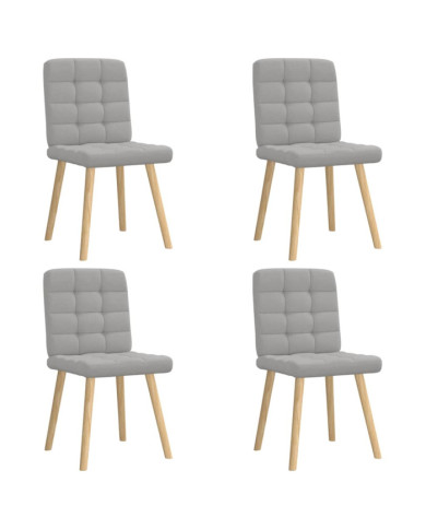 Chaises à manger lot de 4 gris nuage tissu | Mobilier & Déco