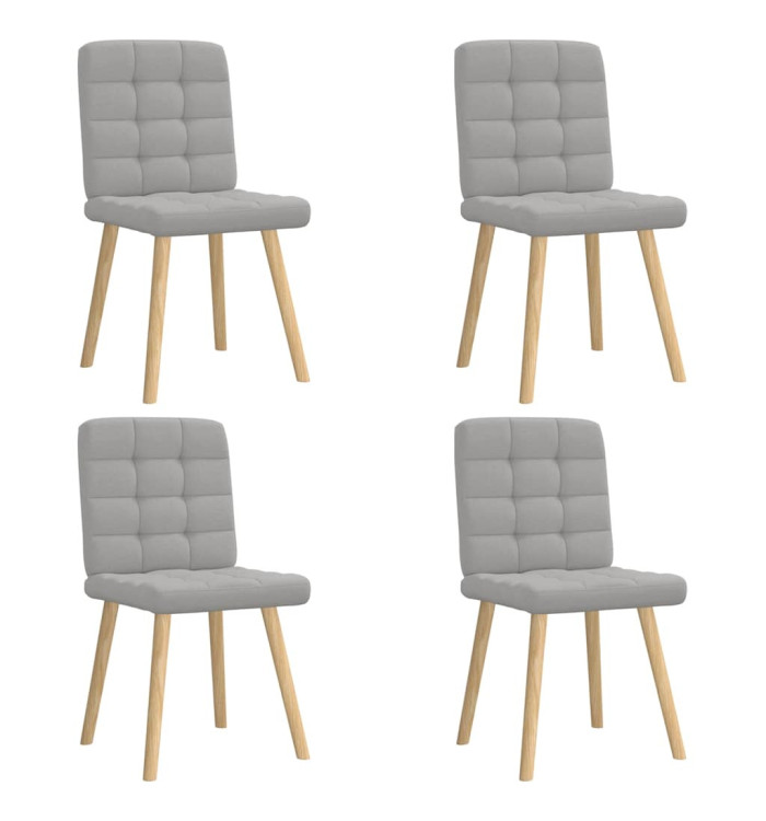 Chaises à manger lot de 4 gris nuage tissu | Mobilier & Déco