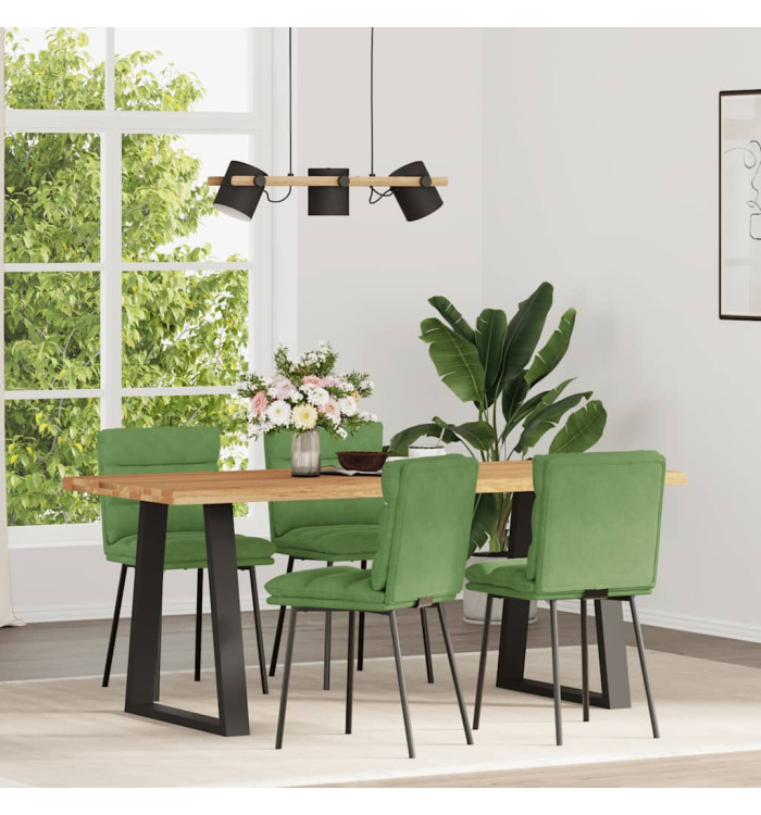 Chaises à manger lot de 4 vert clair velours | Mobilier & Déco