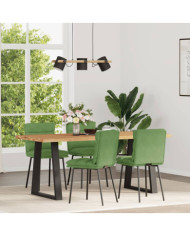 Chaises à manger lot de 4 vert clair velours | Mobilier & Déco