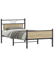 Cadre de lit sans matelas chêne sonoma 107x203 cm | Mobilier & Déco