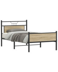 Cadre de lit sans matelas chêne sonoma 100x190 cm | Mobilier & Déco