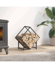 Portant de bois chauffage anthracite 50x25x50 cm | Mobilier & Déco