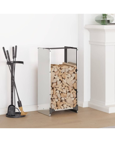 Portant de bois de chauffage 40x30x80 cm acier inoxydable | Mobilier & Déco
