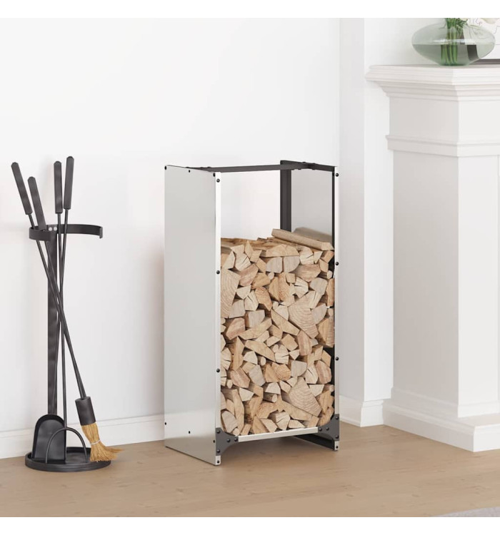 Portant de bois de chauffage 40x30x80 cm acier inoxydable | Mobilier & Déco