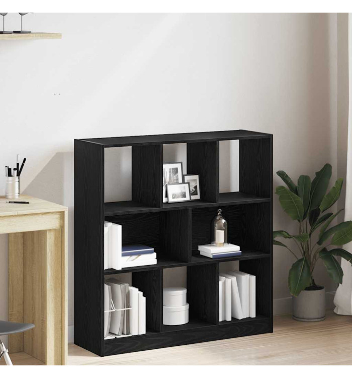 Bibliothèque chêne noir 97,5x29,5x100 cm bois d'ingénierie | Mobilier & Déco