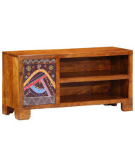 Meuble TV multicolore 90x30x45 bois massif d'acacia | Mobilier & Déco