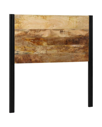 Tête de lit 100 cm bois massif manguier et fer | Mobilier & Déco