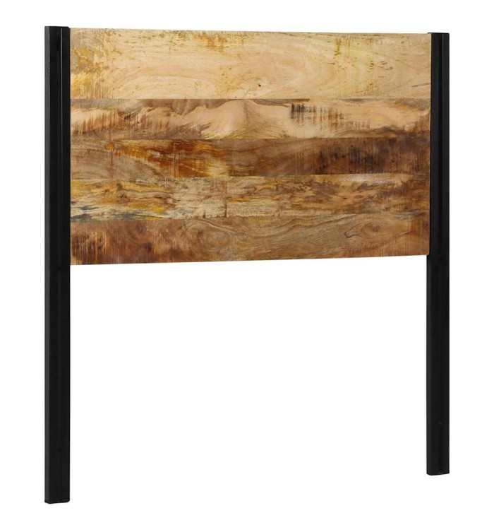 Tête de lit 100 cm bois massif manguier et fer | Mobilier & Déco