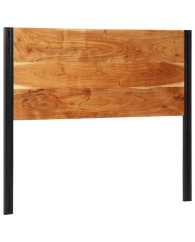Tête de lit 120 cm bois massif d'acacia et fer | Mobilier & Déco