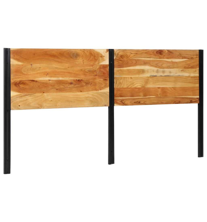 Tête de lit 200 cm bois massif d'acacia et fer | Mobilier & Déco