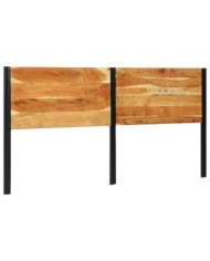 Tête de lit 200 cm bois massif d'acacia et fer | Mobilier & Déco