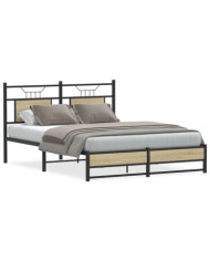 Cadre de lit sans matelas chêne sonoma 140x190 cm | Mobilier & Déco