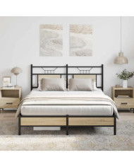 Cadre de lit sans matelas chêne sonoma 137x190 cm | Mobilier & Déco