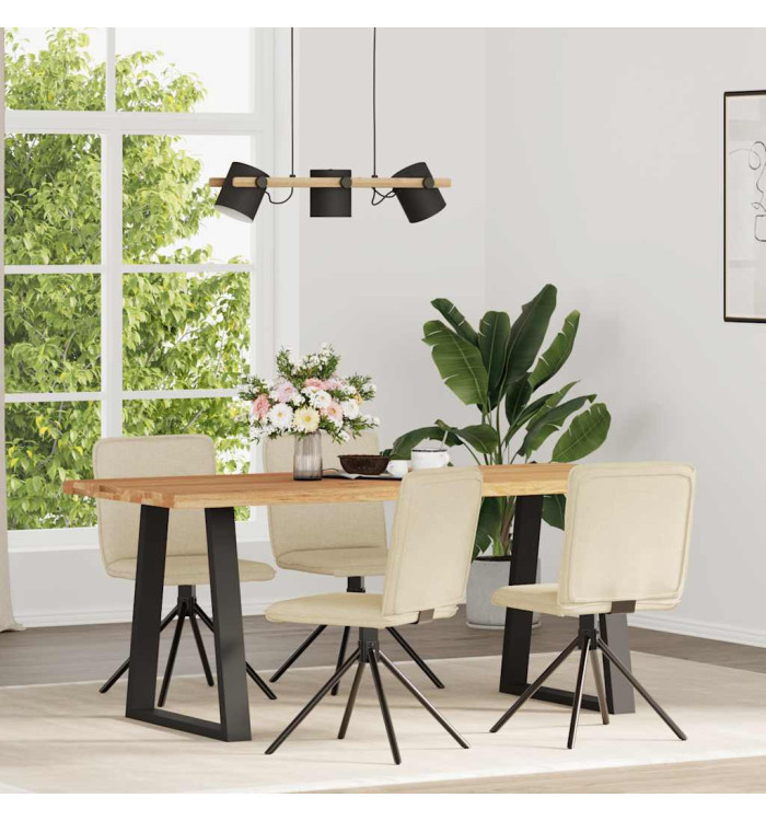 Chaises à manger lot de 4 crème tissu | Mobilier & Déco