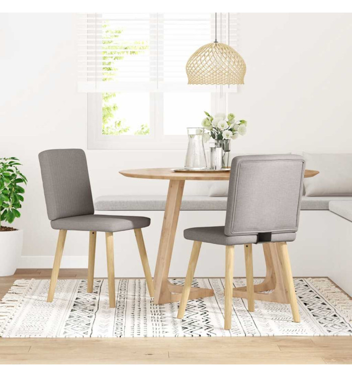 Chaises à manger lot de 2 taupe tissu | Mobilier & Déco