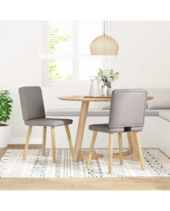 Chaises à manger lot de 2 taupe tissu | Mobilier & Déco