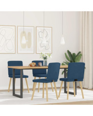 Chaises à manger lot de 4 bleu tissu | Mobilier & Déco