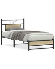 Cadre de lit sans matelas chêne sonoma 90x200 cm | Mobilier & Déco