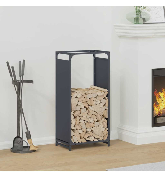 Portant de bois chauffage anthracite 44x28x90 cm | Mobilier & Déco