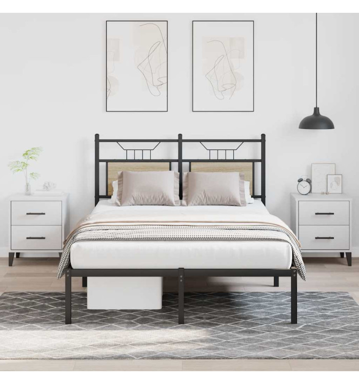 Cadre de lit sans matelas chêne sonoma 120x190 cm | Mobilier & Déco