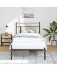 Cadre de lit sans matelas chêne sonoma 75x190 cm | Mobilier & Déco