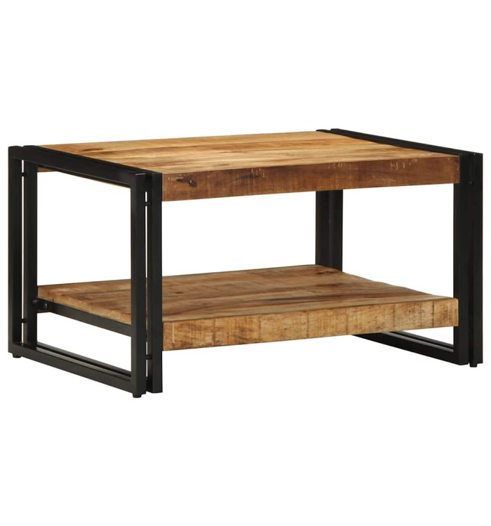 Table basse 70x50x38 cm bois de manguier massif brut | Mobilier & Déco