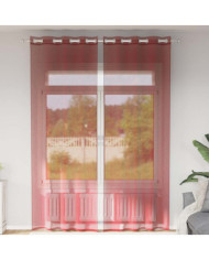 Rideaux en voile avec œillets 2 pcs rouge bordeaux | Mobilier & Déco