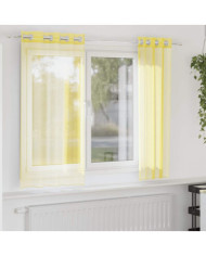 Rideaux en voile avec œillets 2 pcs jaune | Mobilier & Déco