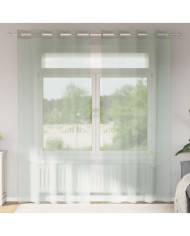 Rideaux en voile avec œillets 2 pcs gris clair 140x245 cm | Mobilier & Déco