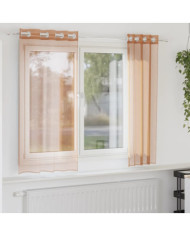 Rideaux en voile avec œillets 2 pcs terre cuite | Mobilier & Déco