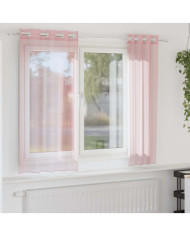 Rideaux en voile avec œillets 2 pcs rose clair 140x140 cm | Mobilier & Déco