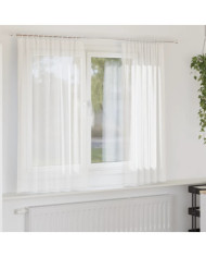 Rideaux en voile avec passe-tringles 2 pcs blanc | Mobilier & Déco