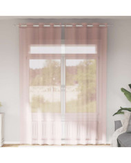 Rideaux en voile avec œillets 2 pcs rose clair 140x300 cm | Mobilier & Déco