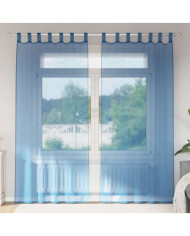 Rideaux en voile avec passe-tringles 2 pcs bleu royal | Mobilier & Déco