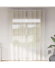 Rideaux en voile avec œillets 2 pcs crème 140x300 cm | Mobilier & Déco