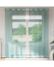 Rideaux en voile avec œillets 2 pcs turquoise | Mobilier & Déco