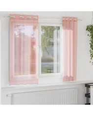 Rideaux en voile avec œillets 2 pcs rose 140x140 cm | Mobilier & Déco