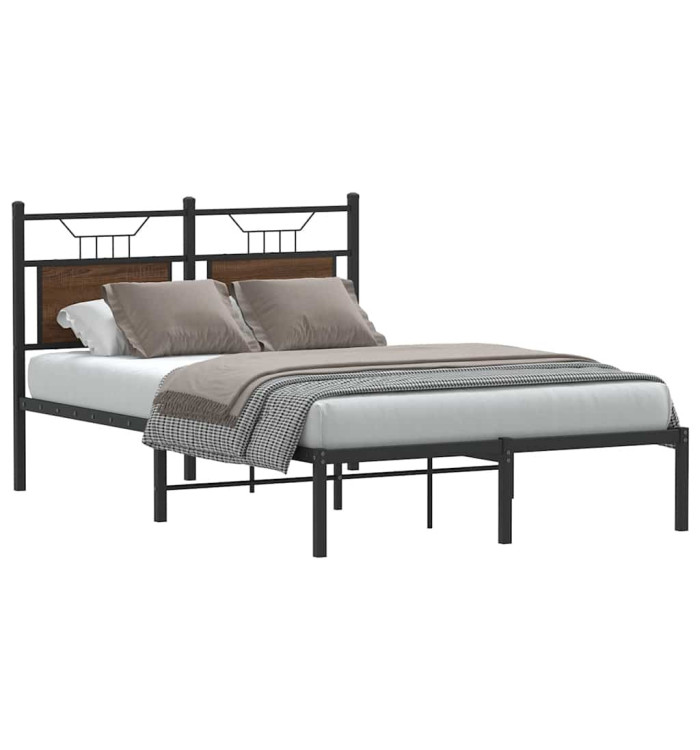 Cadre de lit sans matelas chêne marron 120x190 cm | Mobilier & Déco