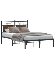 Cadre de lit sans matelas chêne marron 120x190 cm | Mobilier & Déco