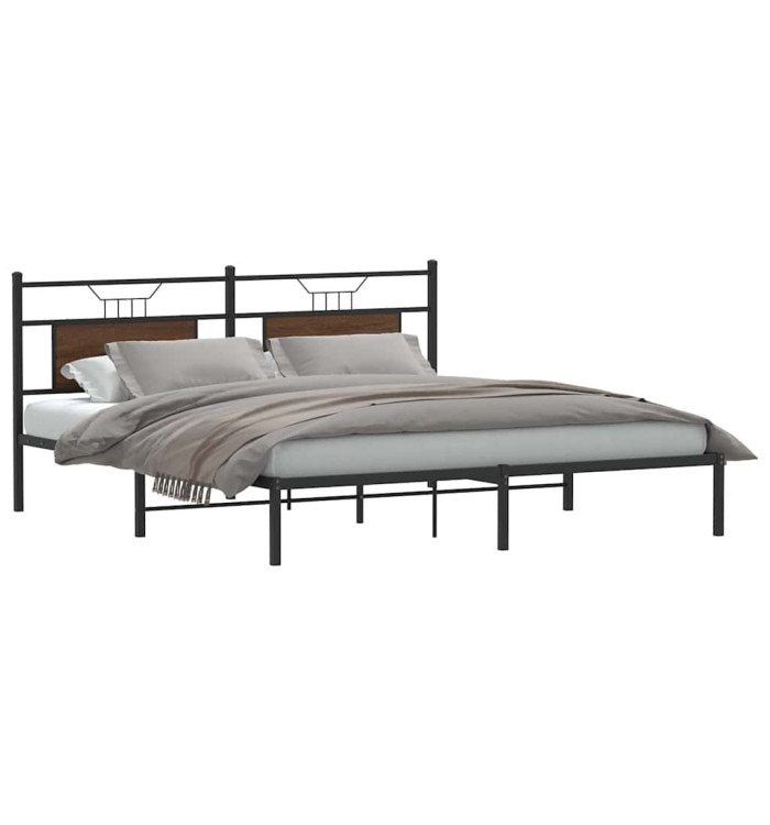 Cadre de lit sans matelas chêne marron 183x213 cm | Mobilier & Déco