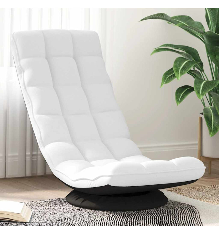 Fauteuil de sol pivotant blanc 70x51x79 cm tissu | Mobilier & Déco